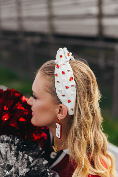 Arkansas White Logo Headband