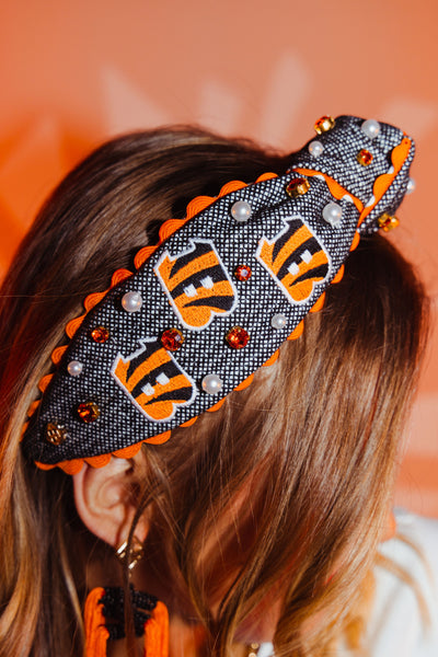 Cincinnati Bengals Adult Cross Stitch Headband