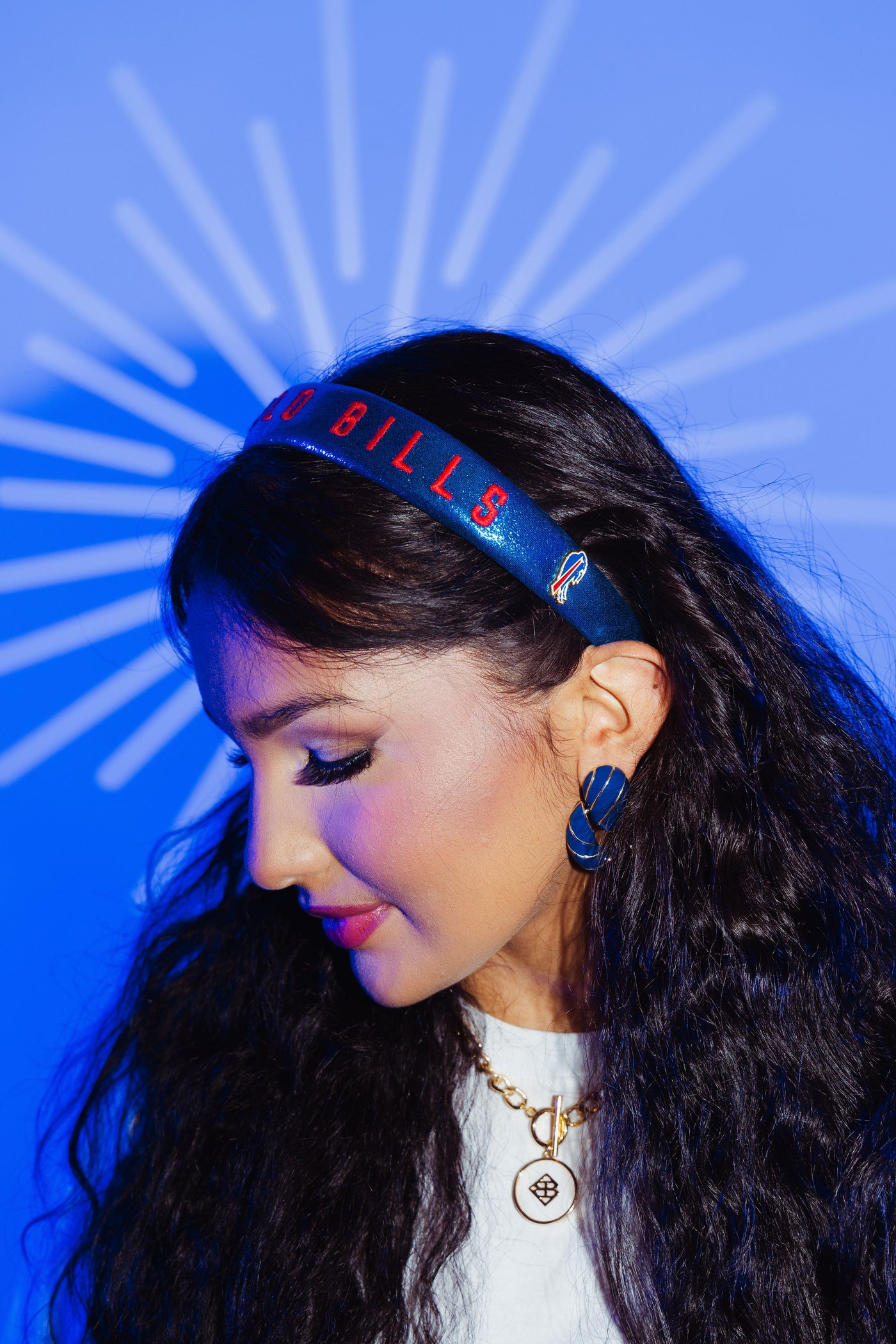 Buffalo Bills Thin Embroidered Headband