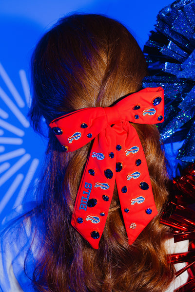 Buffalo Bills Red Bow Barrette