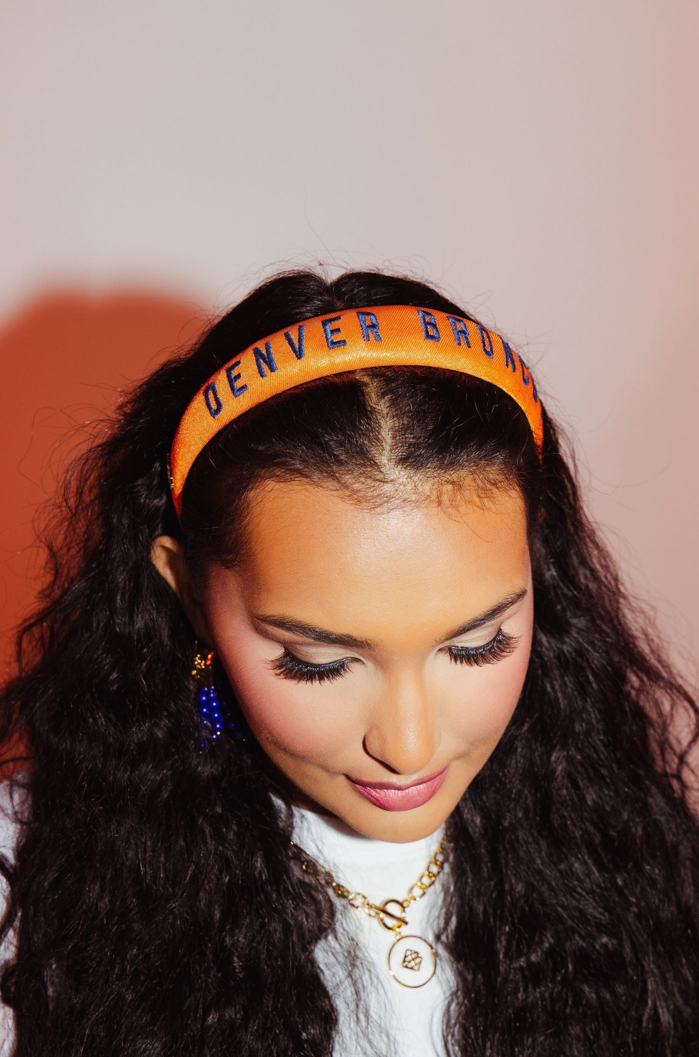 Denver Broncos Thin Embroidered Headband