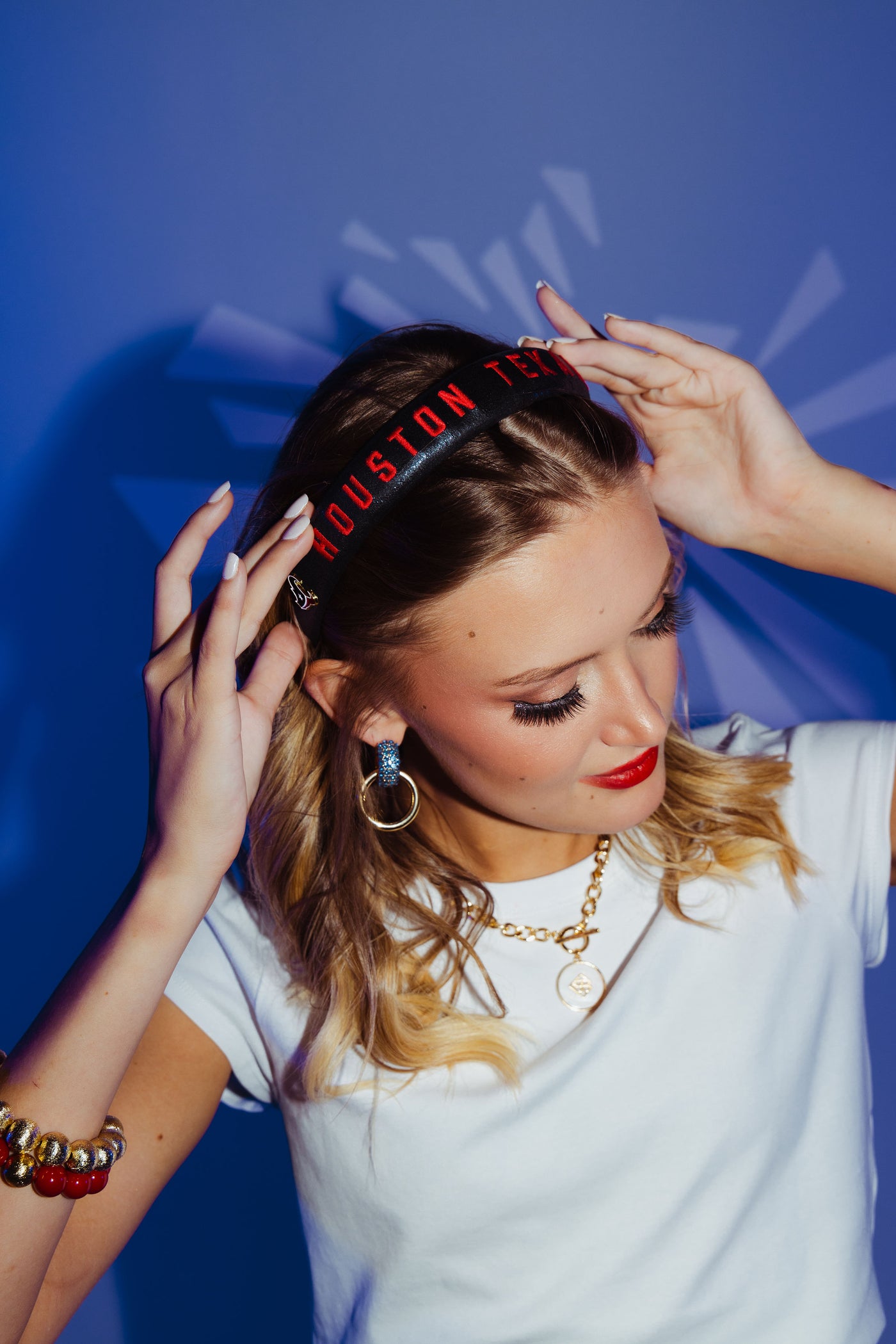 Houston Texans Thin Embroidered Headband