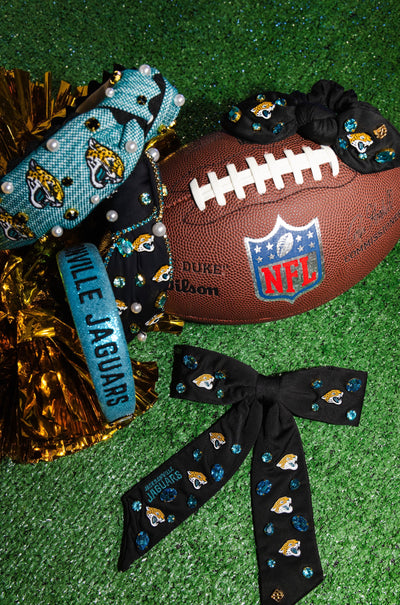 Jacksonville Jaguars Black Bow Barrette