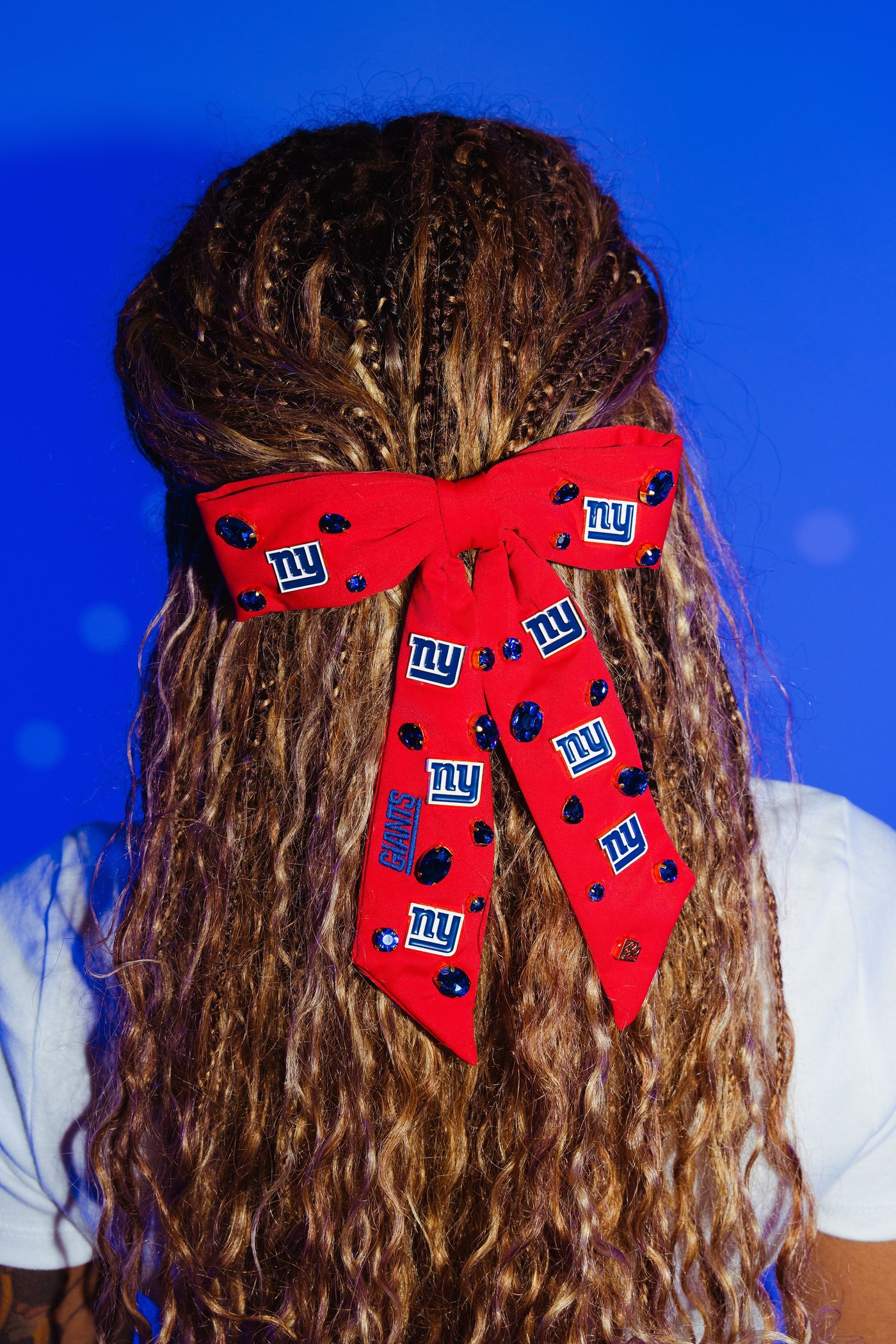 New York Giants Red Bow Barrette