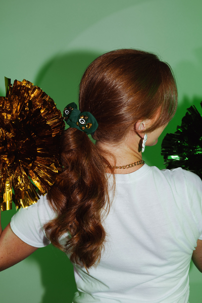 Green Bay Packers Green Logo Bow Scrunchie