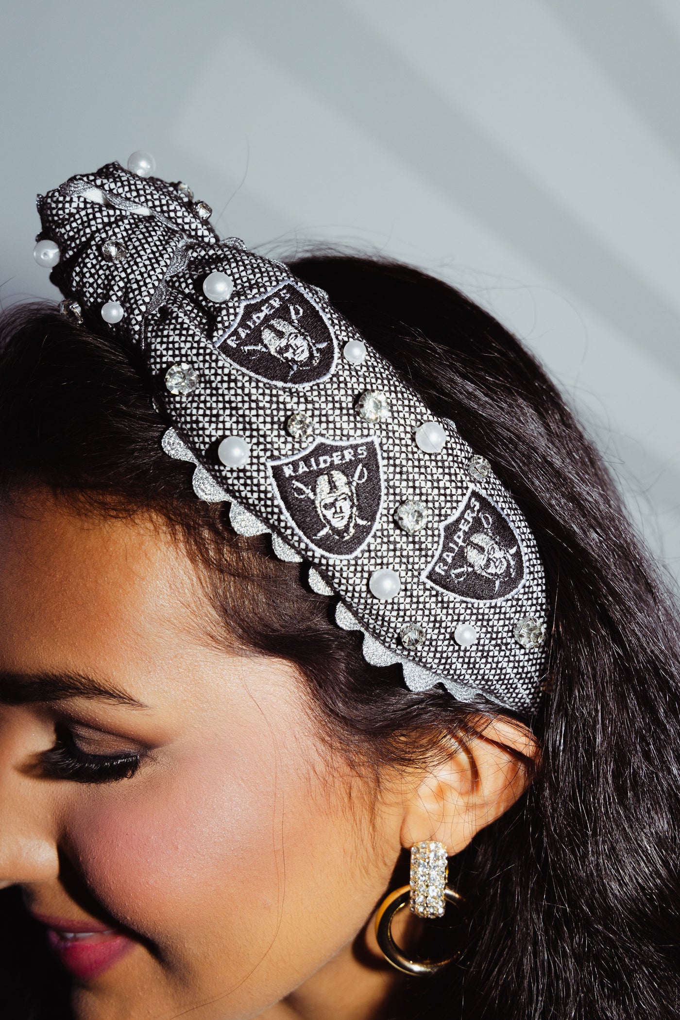 Las Vegas Raiders Adult Cross Stitch Headband