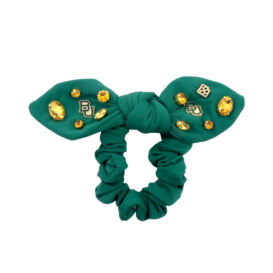 Baylor Green Logo Bow Scrunchie