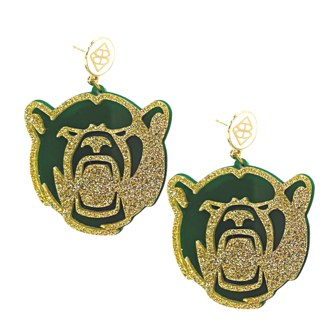 Baylor Bear Logo Earrings