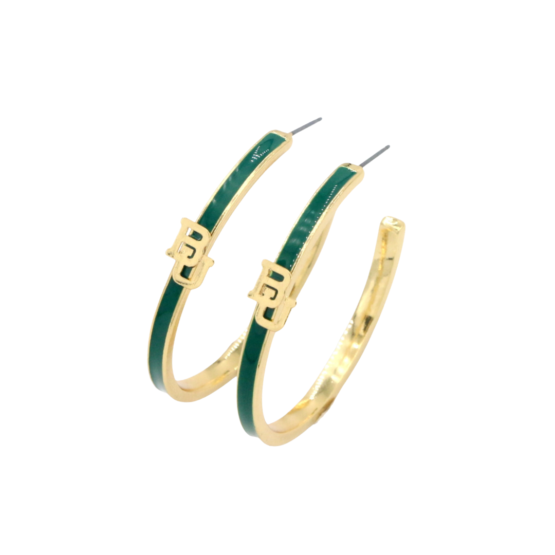 Baylor Logo Hoop Earrings