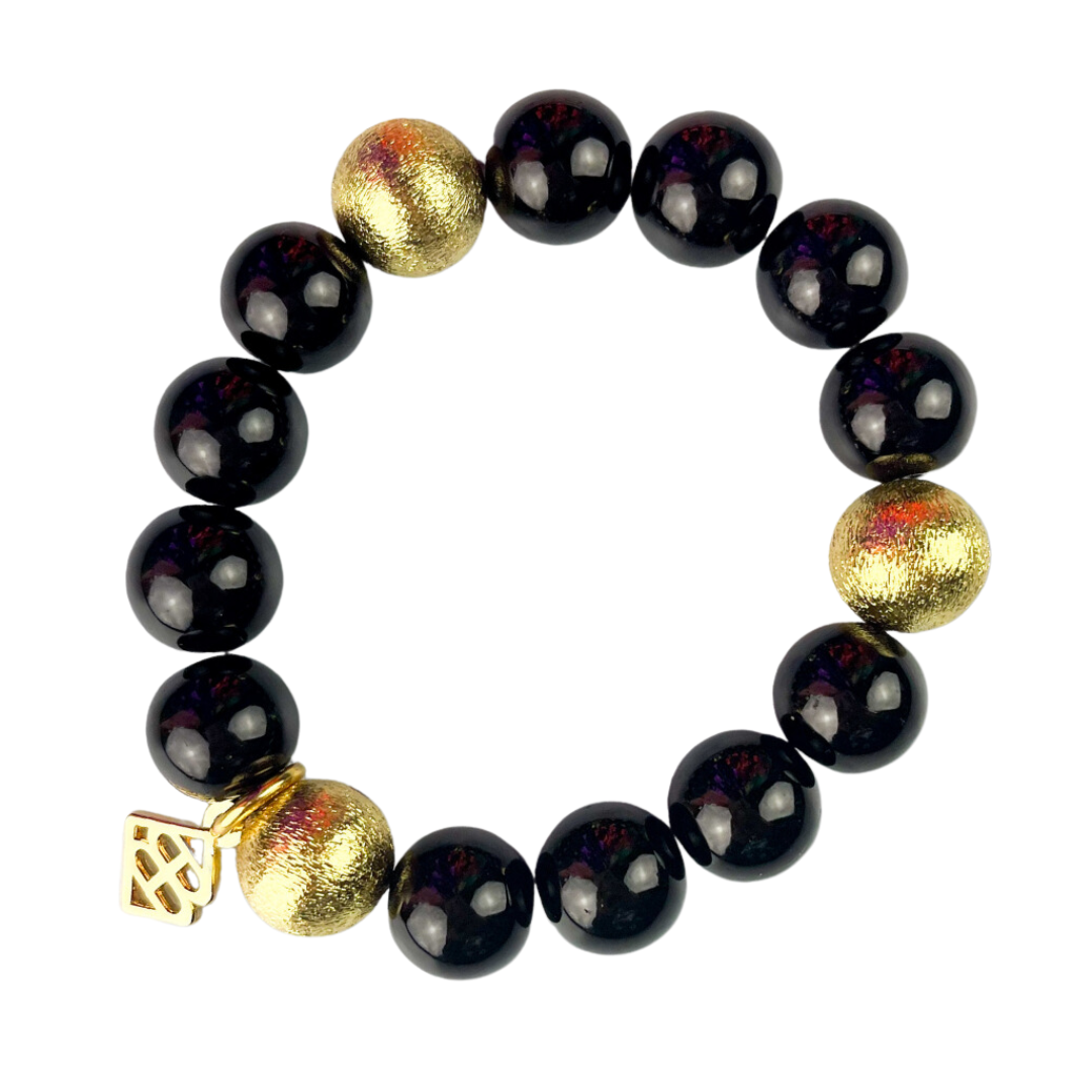 Black Beaded Brianna Bracelet