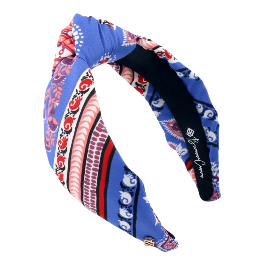 Adult Size Blue Bandana Knotted Headband