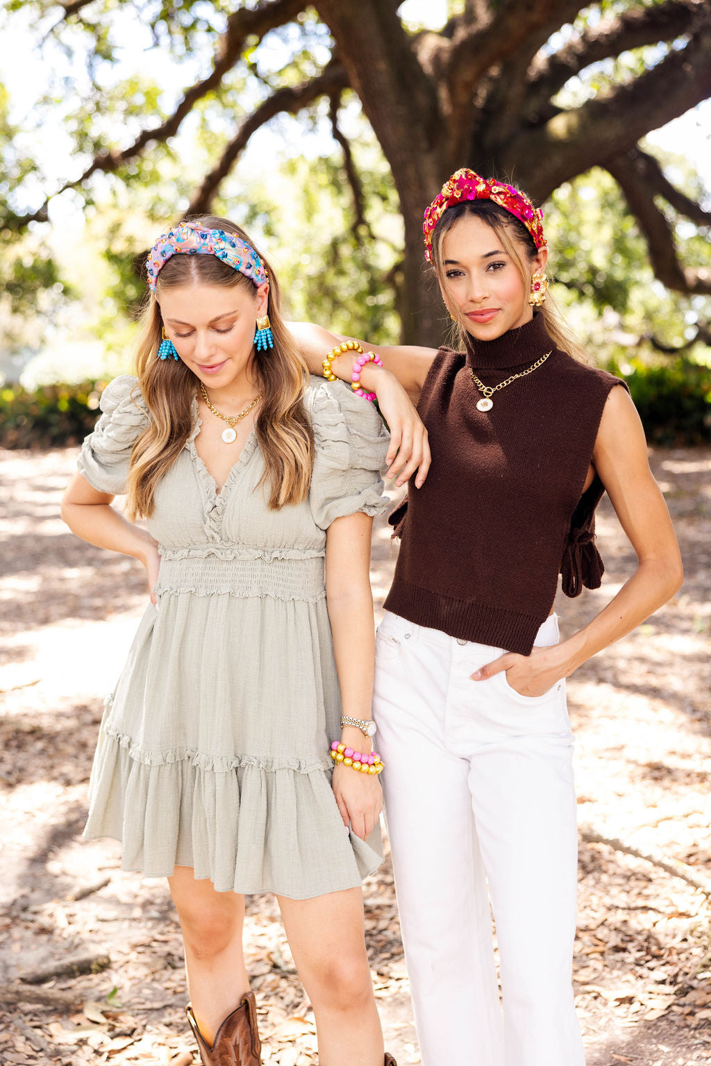 Adult Size Pink & Blue Butterfly Brocade Headband