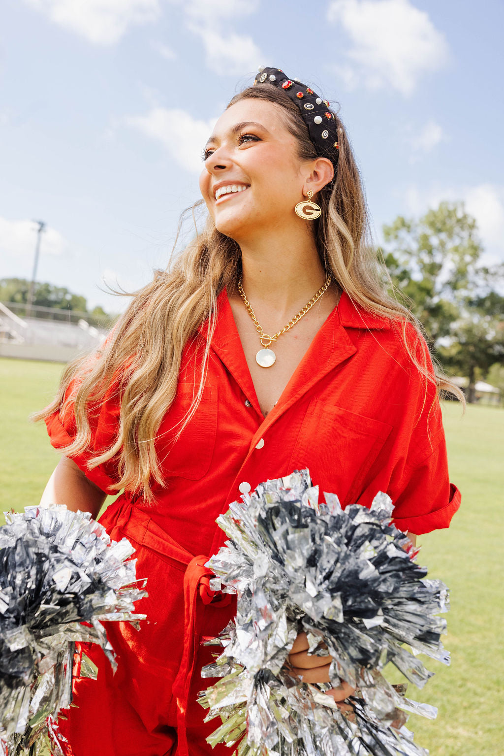 Georgia Gold Power G Earring with BC Logo