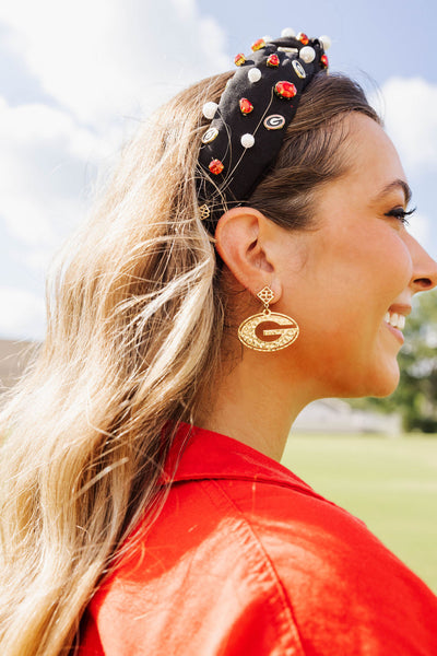 Georgia Gold Power G Earring with BC Logo