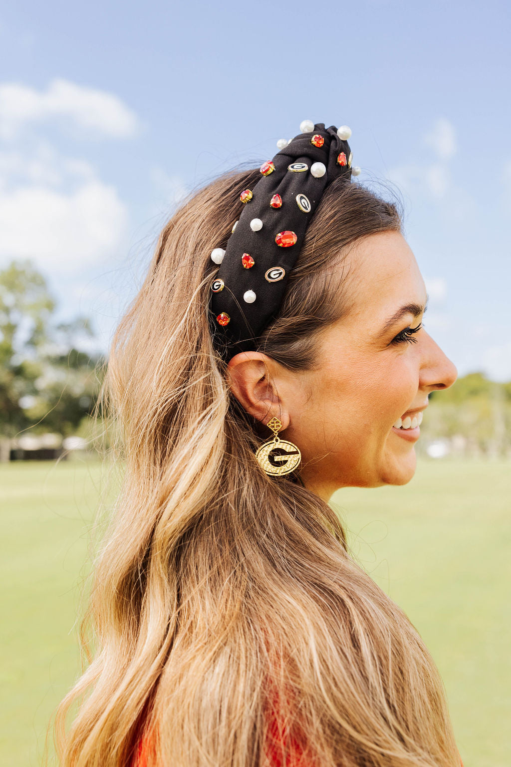 Georgia Gold Power G Earring with BC Logo