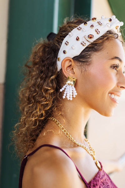 Mississippi State White Logo Headband