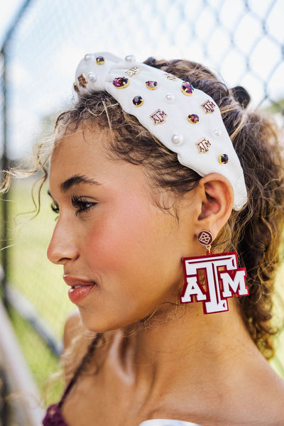 Texas A&M White Logo Headband