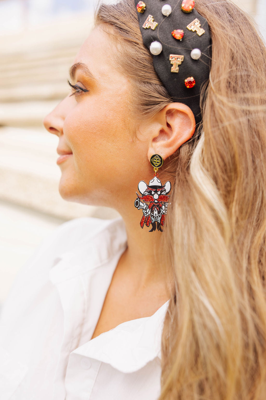 Texas Tech Raider Red Earrings