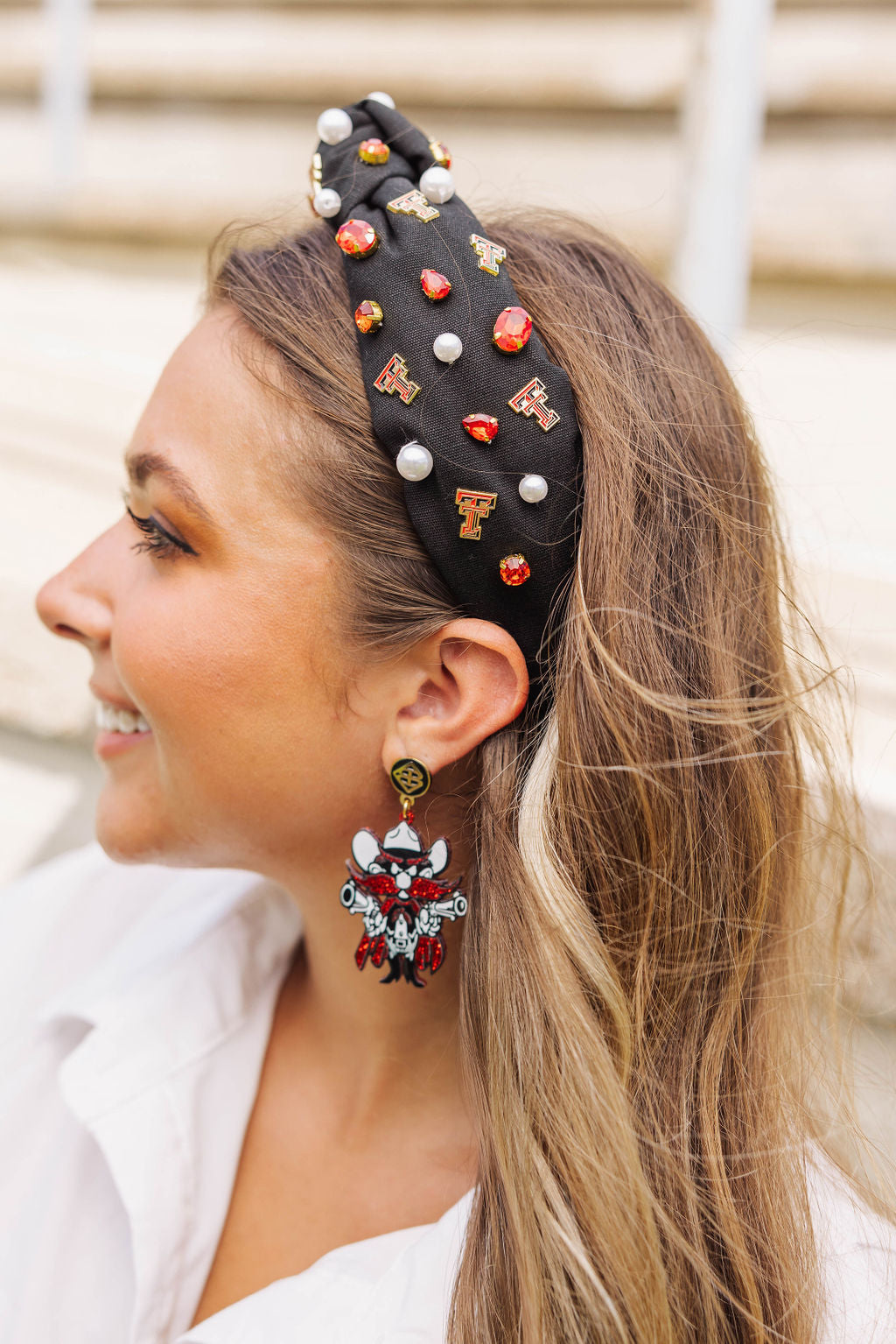 Texas Tech Raider Red Earrings