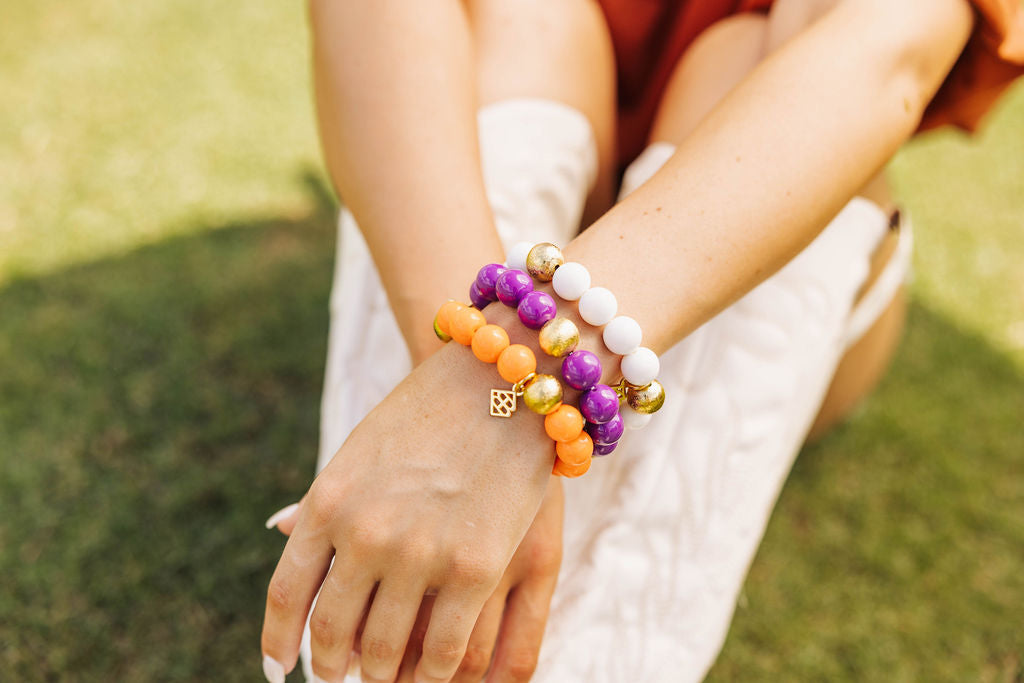 Purple Beaded Brianna Bracelet