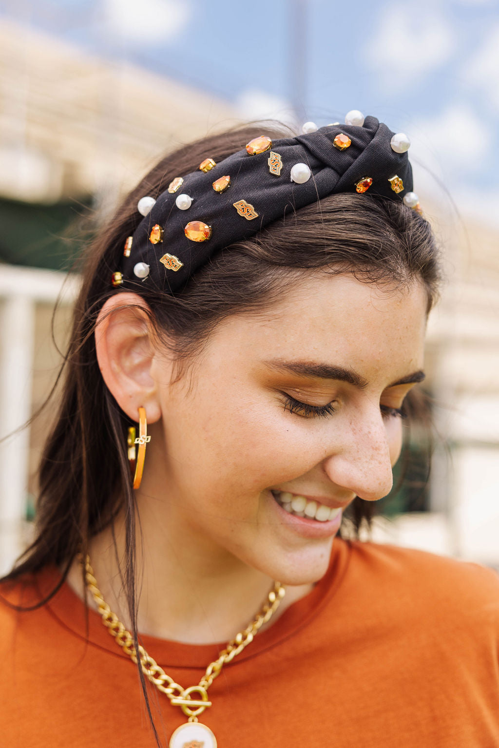 Oklahoma State Logo Hoop Earrings