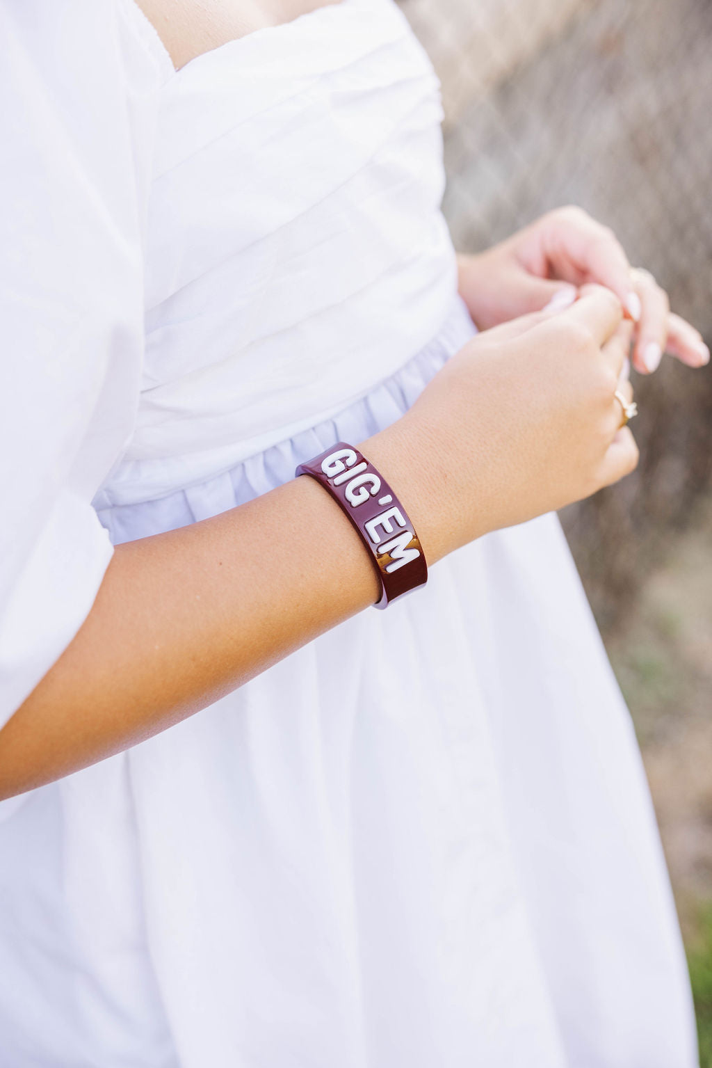 Texas A&M Maroon GIG’EM Cuff