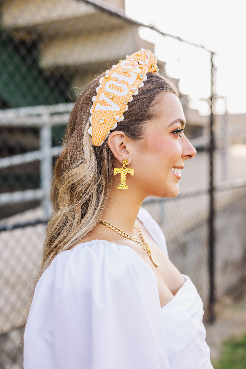 University of Tennessee Gold Logo Earring with BC Logo