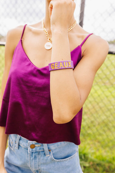 LSU Purple GEAUX Cuff