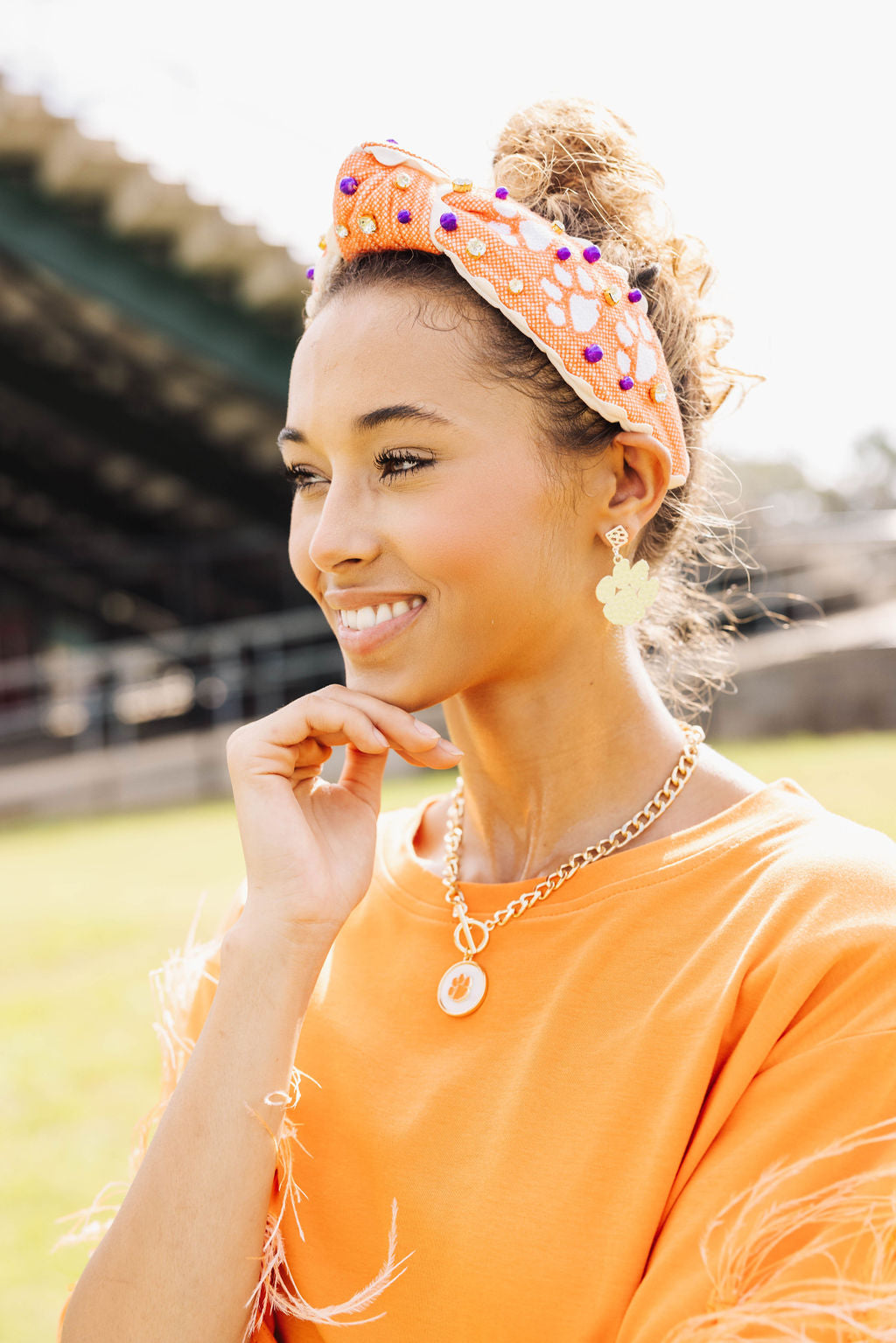 Clemson Logo  Necklace