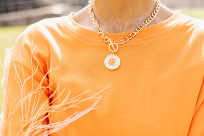 Clemson Logo  Necklace