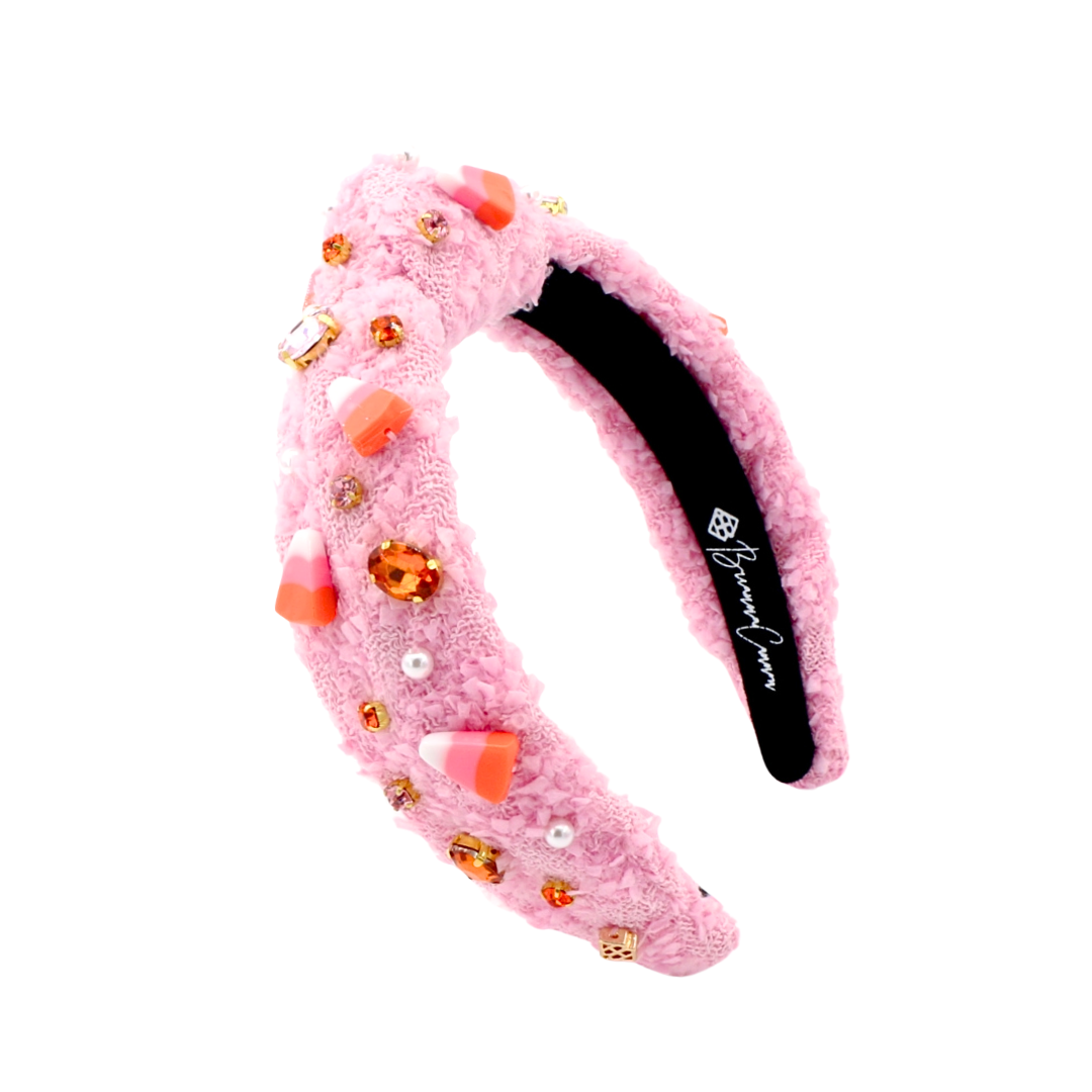 Child Size Pink Candy Corn Headband with Crystals