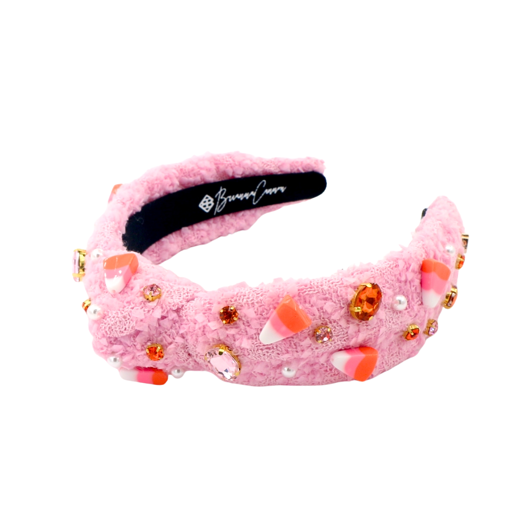 Child Size Pink Candy Corn Headband with Crystals