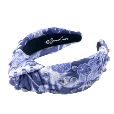 Adult Size Chinoiserie Floral Headband with Beads