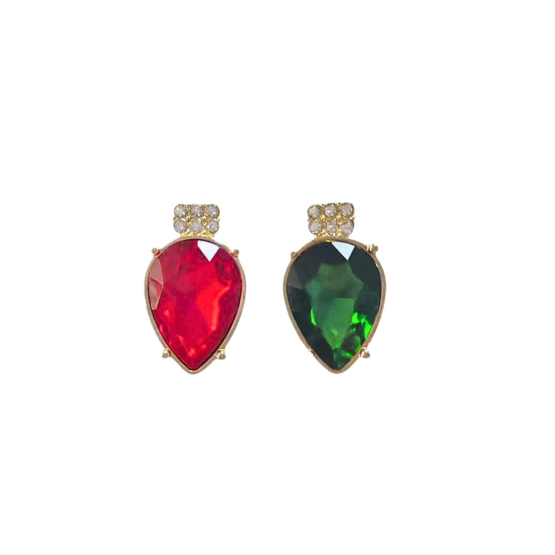 Crystal Christmas Light Earrings