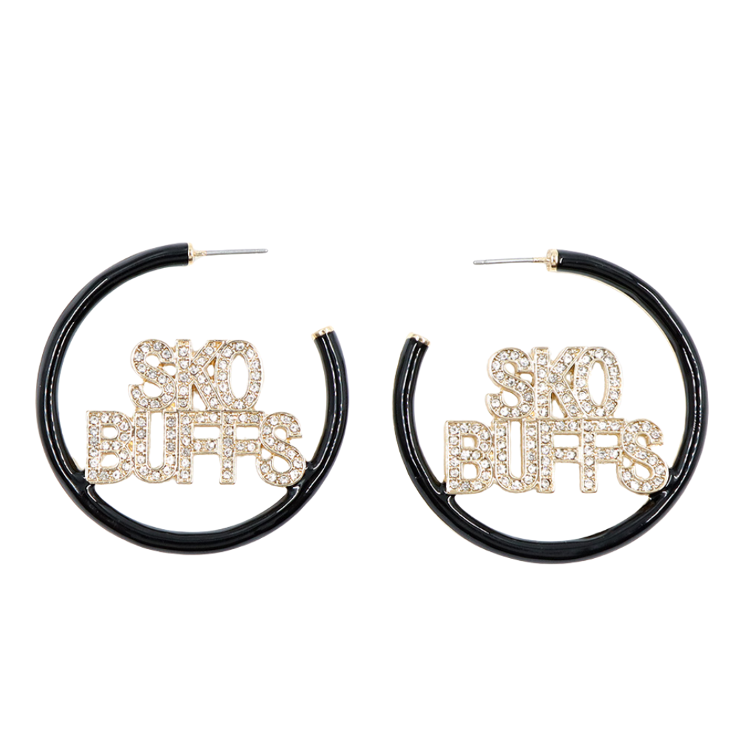 Colorado Black Pavé Hoop Earrings