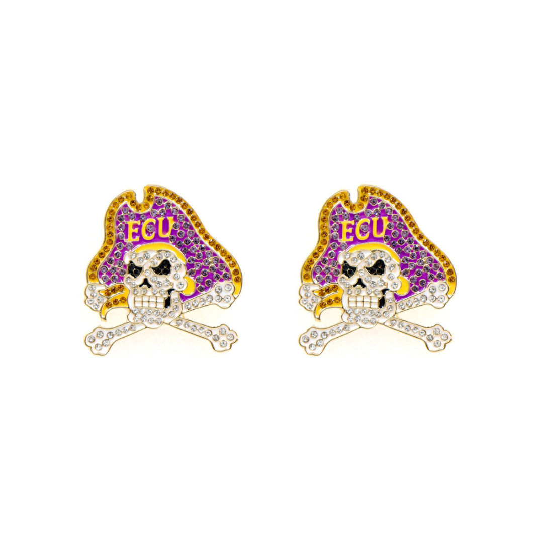 East Carolina Pavé Logo Studs