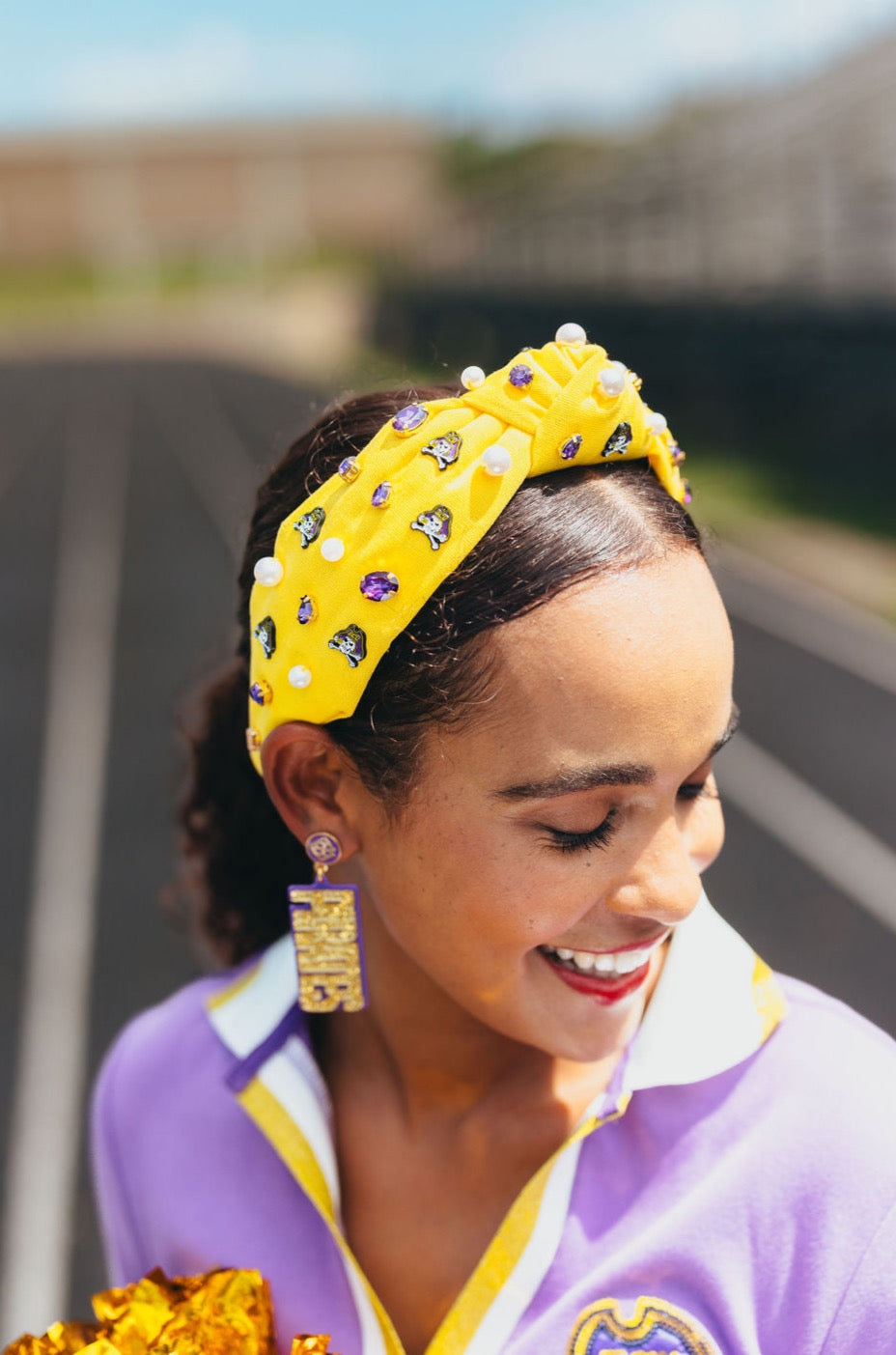 East Carolina Yellow Logo Headband