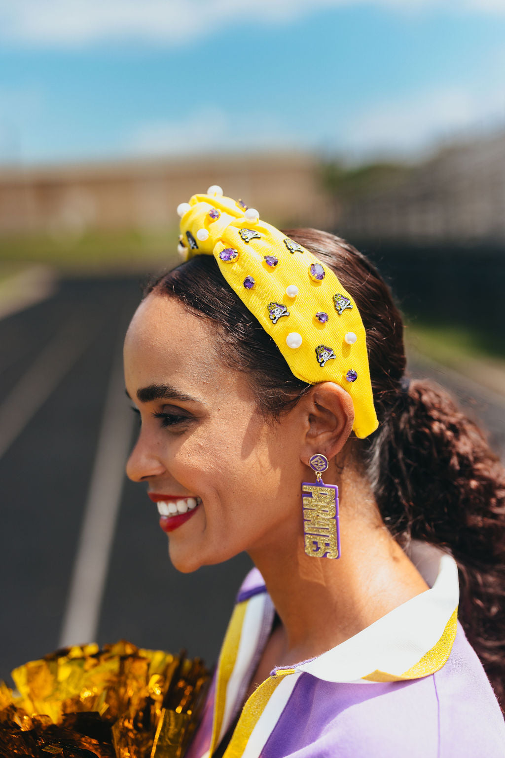 East Carolina Yellow Logo Headband