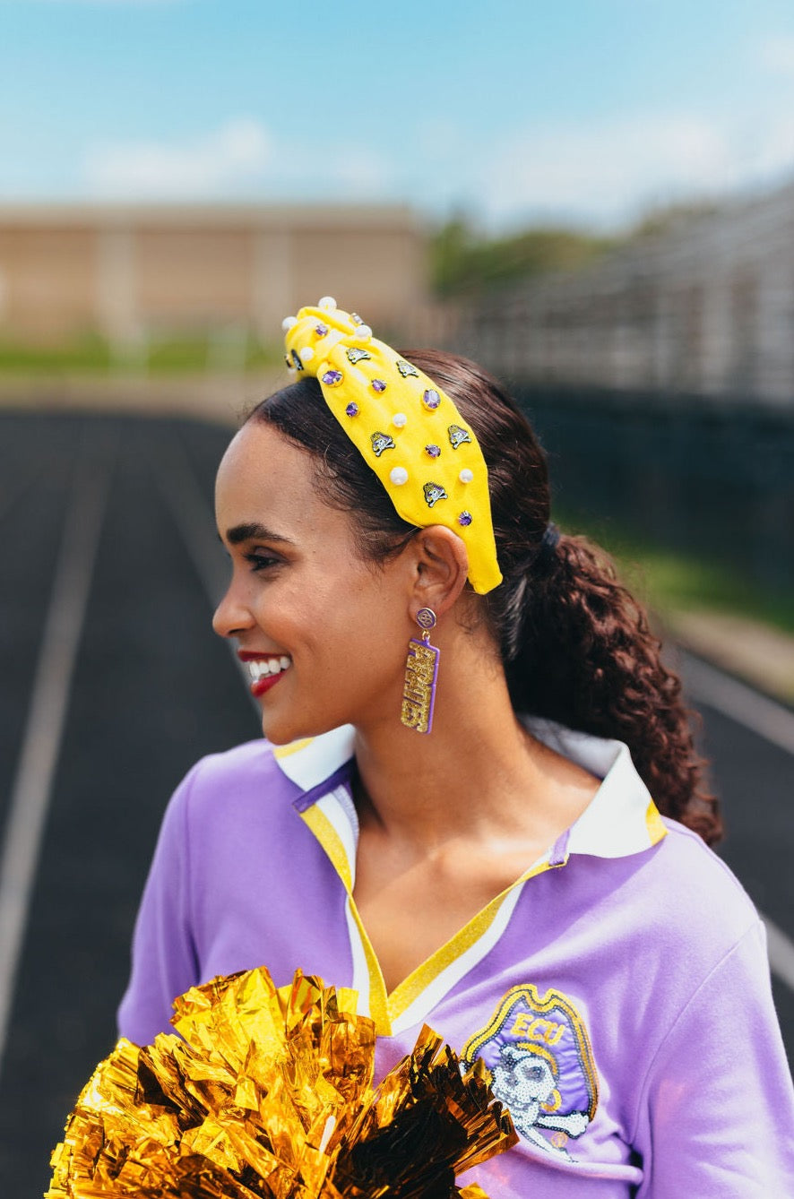 East Carolina Yellow Logo Headband