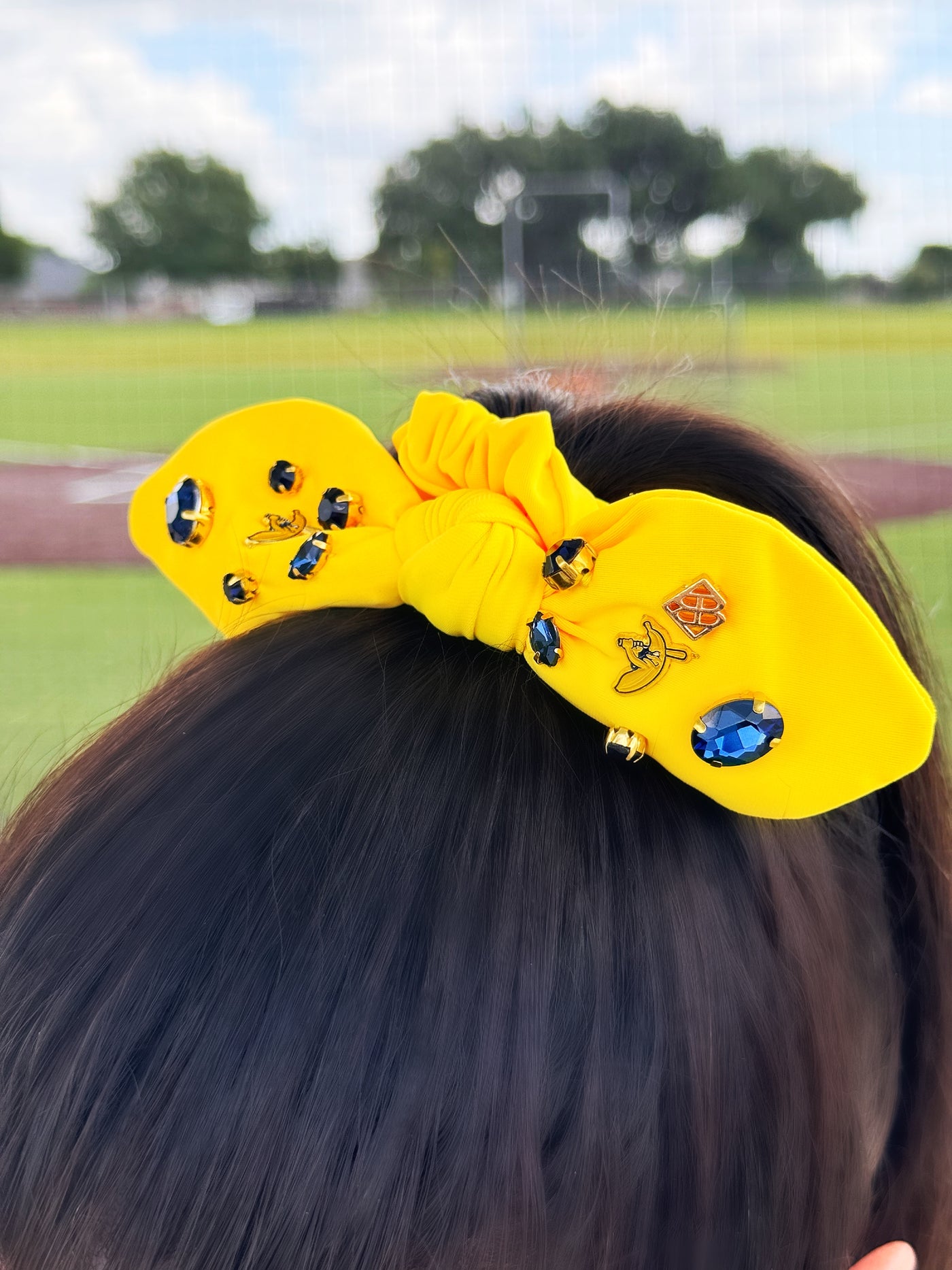 Savannah Bananas Yellow Logo Bow Scrunchie