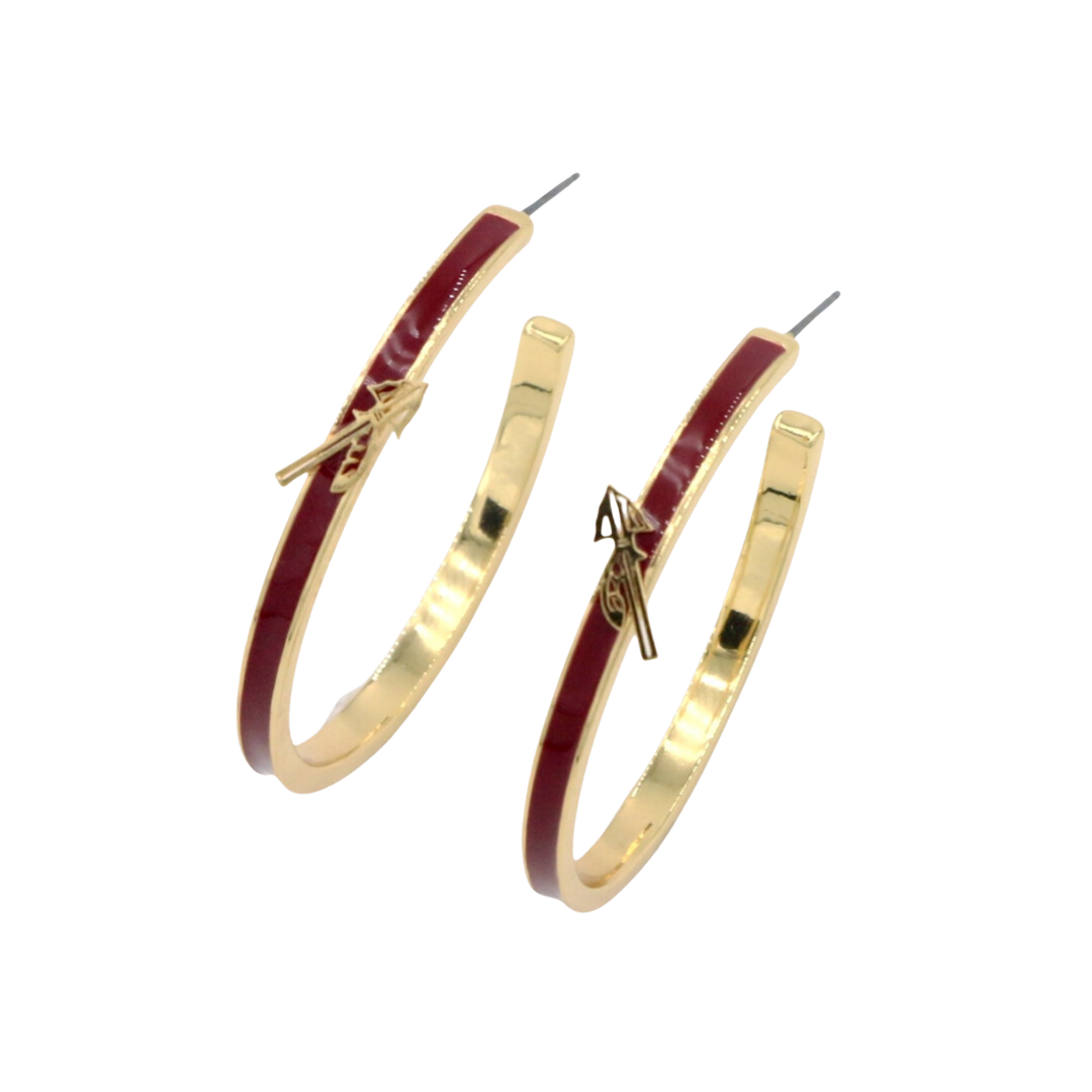 Florida State Logo Hoop Earrings