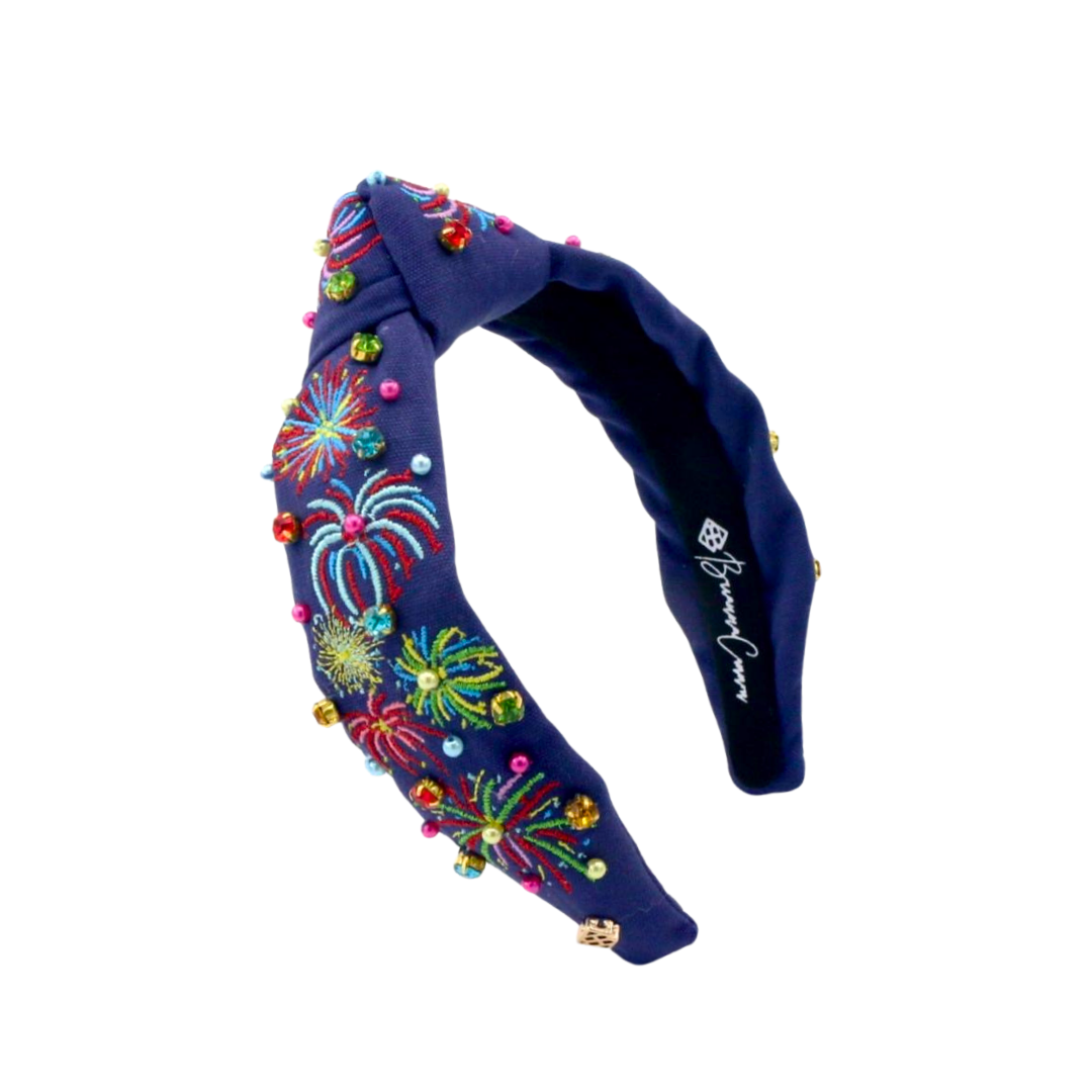 Child Size Embroidered Fireworks Headband