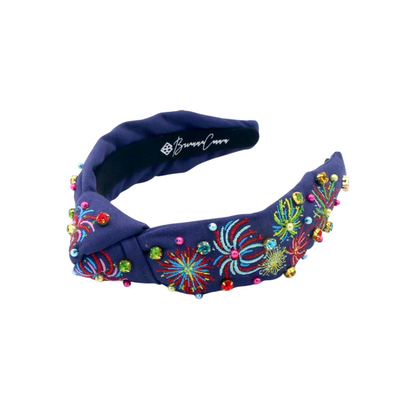 Child Size Embroidered Fireworks Headband