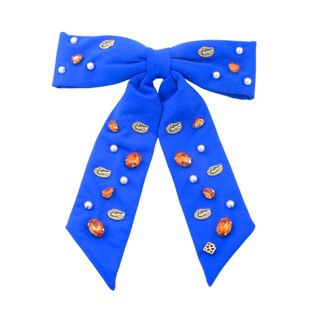 Florida Blue Gators Bow Barrette