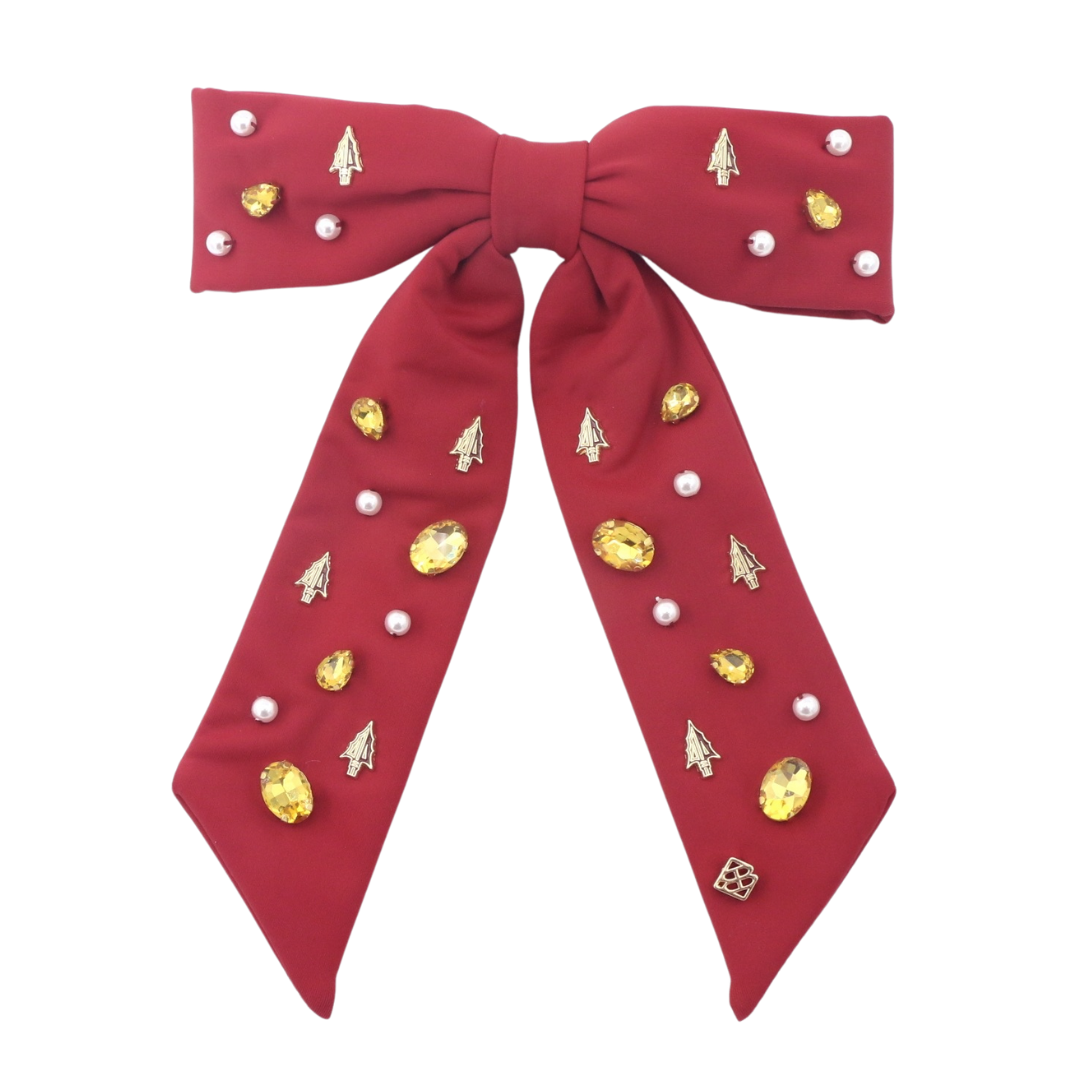 Florida State Garnet Bow Barrette