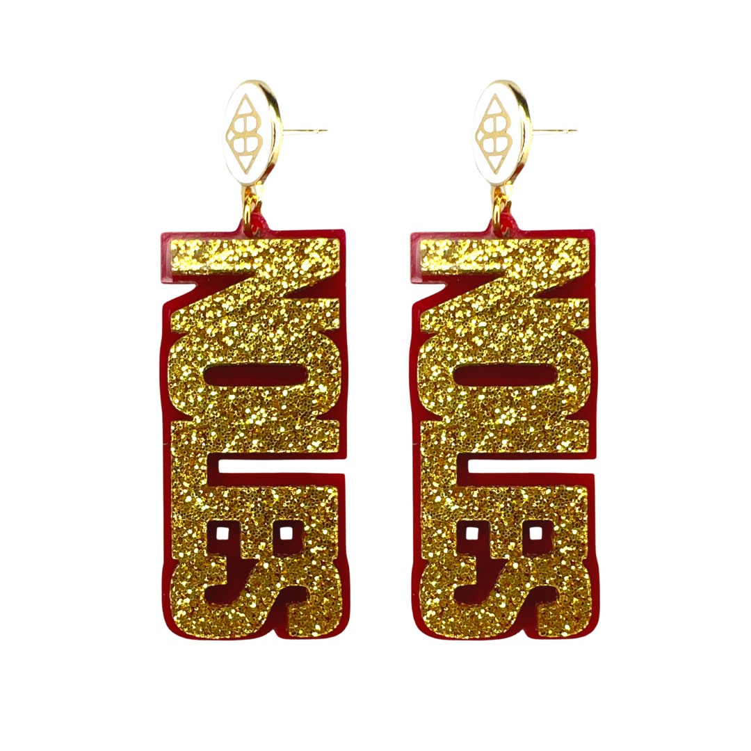 Florida State Gold NOLES Earrings