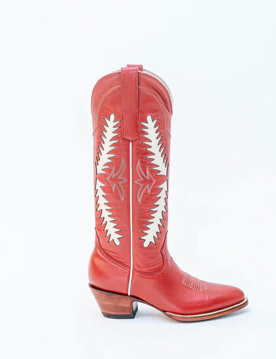 Petite Paloma Finnley Boot - Red/Bone