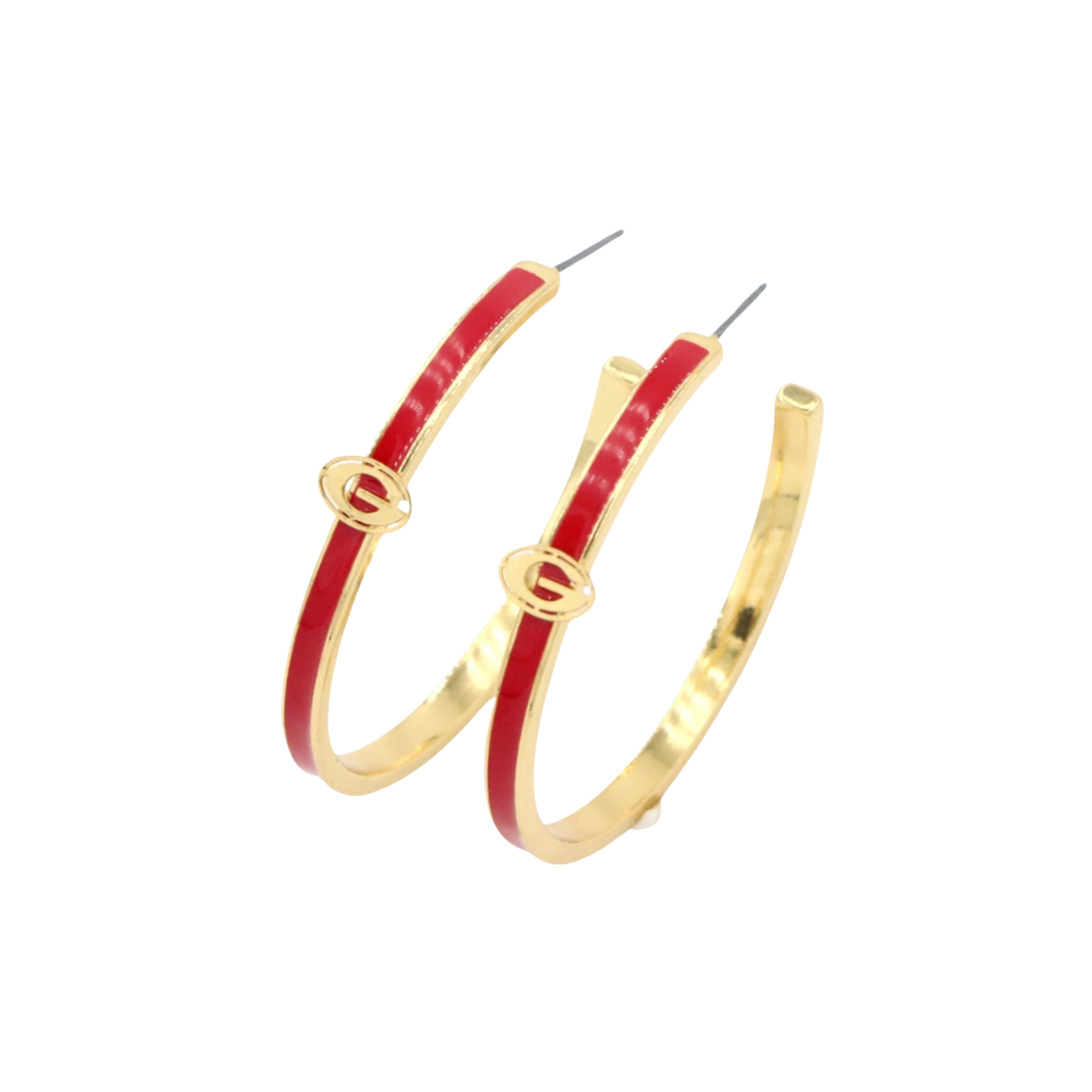 Georgia Logo Hoop Earrings