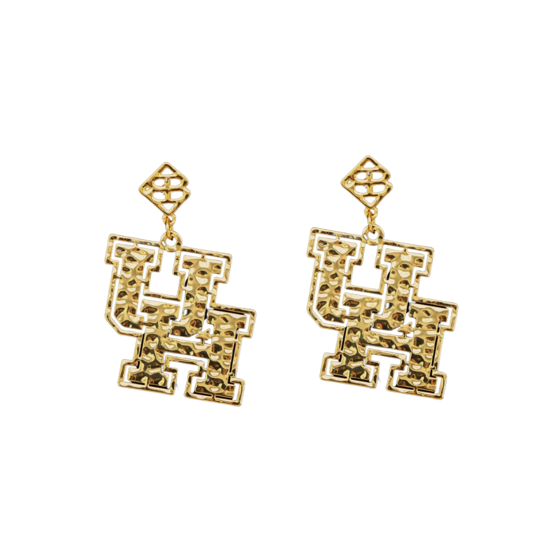 Houston Gold Logo Earring with BC Logo