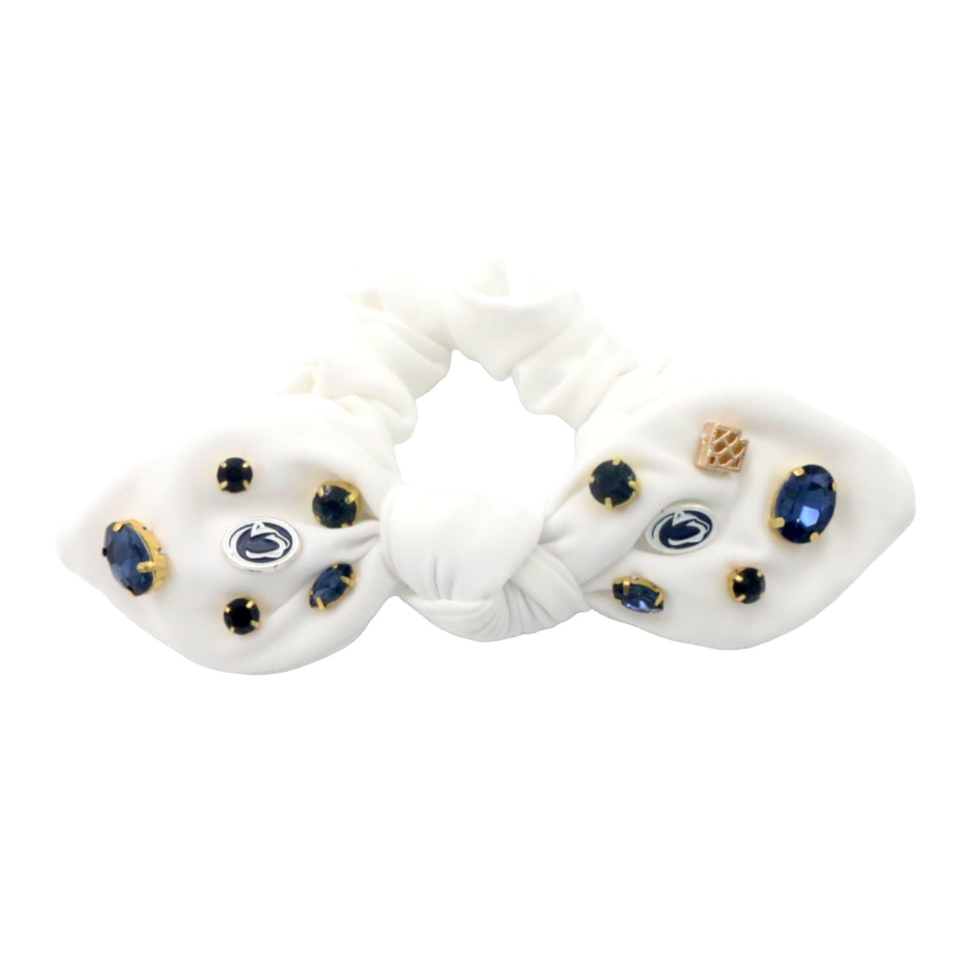 Penn State White Logo Bow Scrunchie